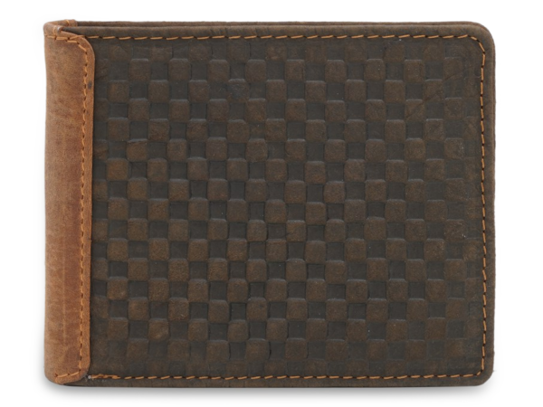 Leather Contrast Textured Wallet