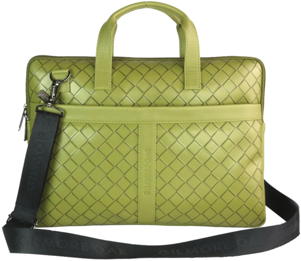 Woven Laptop Bag in Faux Leather - Image 4