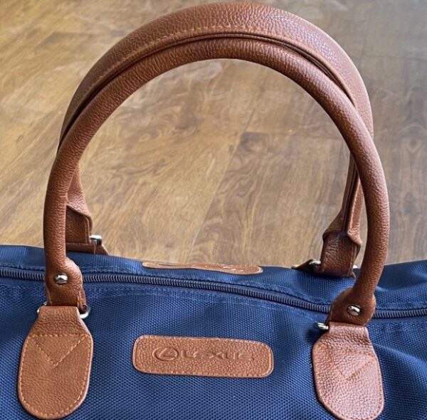 Matty Nylon Duffle Bag with Faux Leather Trims (LEXUS) - Image 4