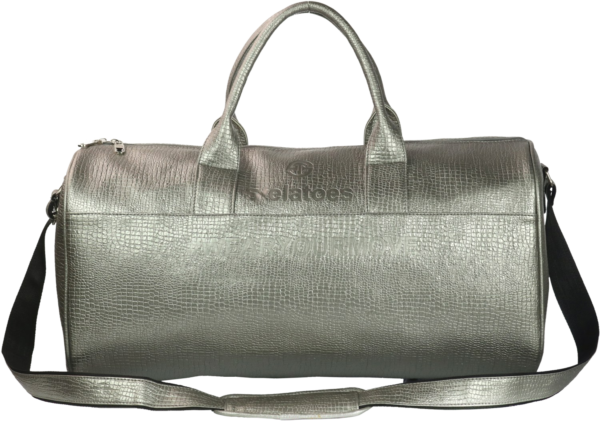 Snazzy Textured Faux Leather Duffle Bag
