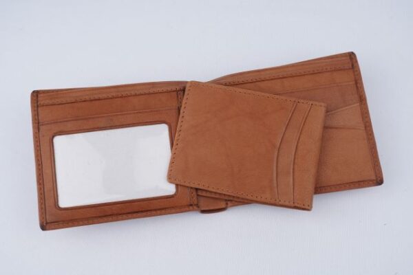Leather Wallet with Detachable Card Holder