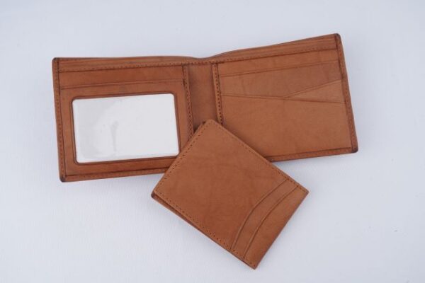 Leather Wallet with Detachable Card Holder - Image 7