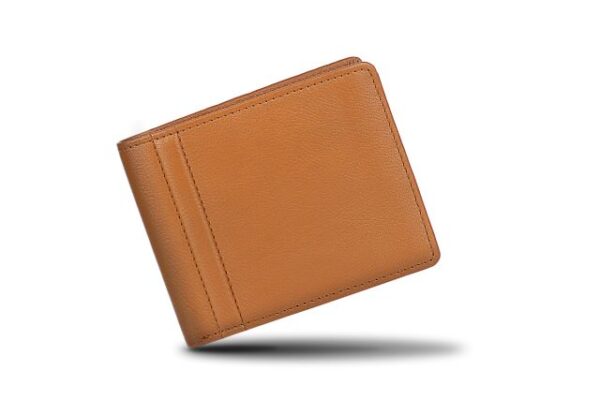 Seam Leather Top Flap Mens Wallet with Coin Compartment - Image 7