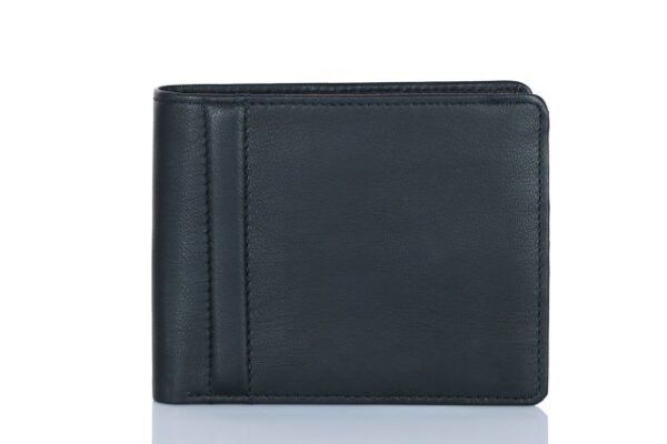 Seam Leather Top Flap Mens Wallet with Coin Compartment - Image 11
