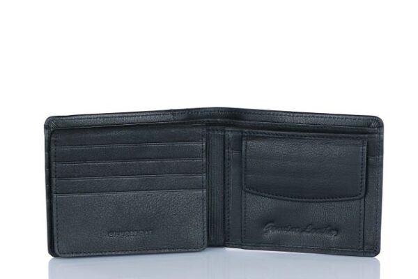 Seam Leather Top Flap Mens Wallet with Coin Compartment - Image 2