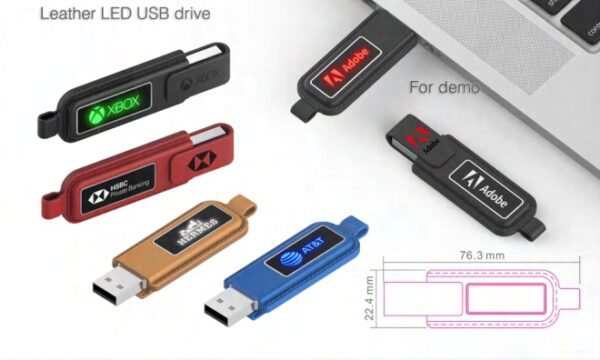 Faux Leather LED USB Drive