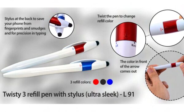 Twisty 3 Refill pen with stylus