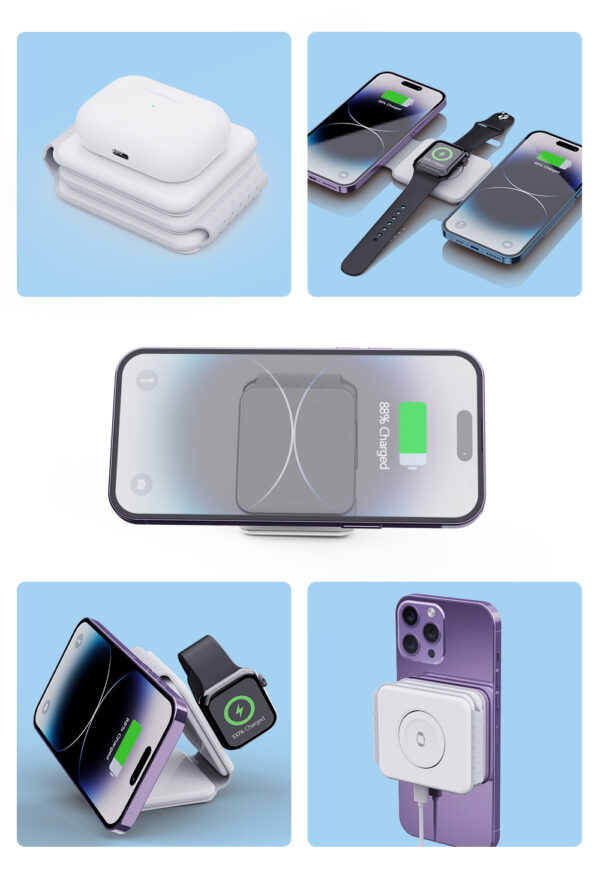Foldable magnetic wireless charger “Fast charge 15 W ” - Image 15