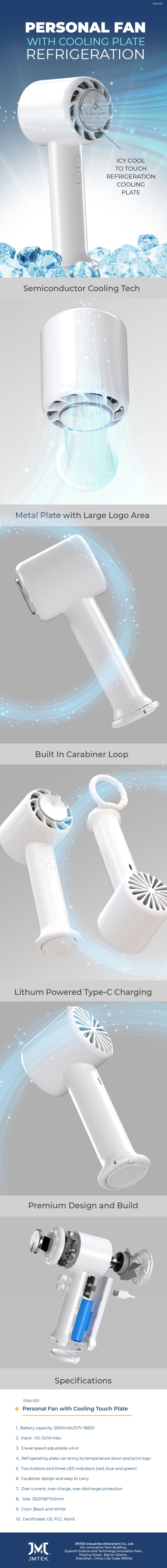 Personal Fan With Cooling Touch Plate - Image 2